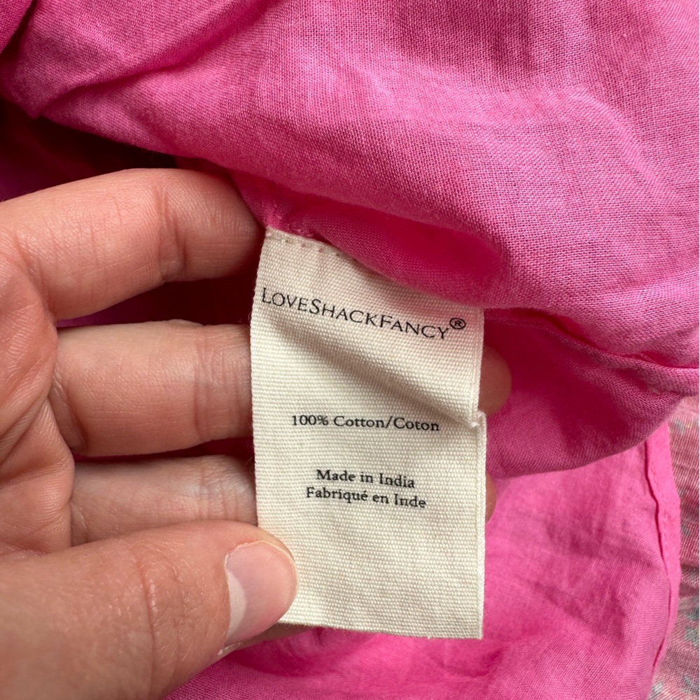 LoveShackFancy Pink Ruffle Mini Dress - Picture 3 of 6